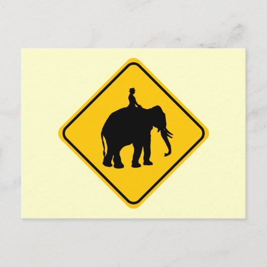 Elephantback Rider Crossing Briefkaart (Voorkant)