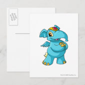 Elephante Blue Briefkaart (Voorkant / Achterkant)