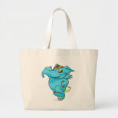 Elephante Blue Grote Tote Bag (Voorkant)