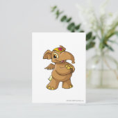 Elephante Brown Briefkaart (Staand voorkant)