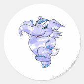 Elephante Cloud Ronde Sticker (Voorkant)