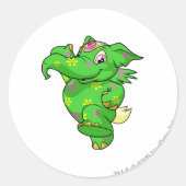 Elephante Disco Ronde Sticker (Voorkant)