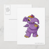 Elephante Paars Briefkaart (Voorkant / Achterkant)