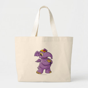 Elephante Paars Grote Tote Bag