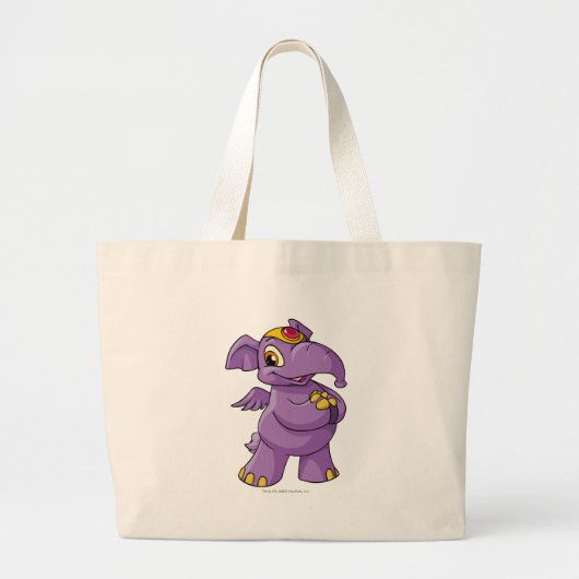 Elephante Paars Grote Tote Bag (Voorkant)