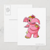 Elephante Pink Briefkaart (Voorkant / Achterkant)