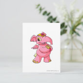 Elephante Pink Briefkaart (Staand voorkant)