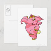 Elephante Pink Briefkaart (Voorkant / Achterkant)