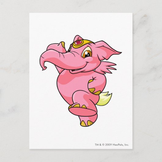 Elephante Pink Briefkaart (Voorkant)