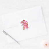 Elephante Pink Ronde Sticker (Envelop)
