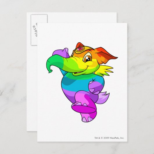 Elephante Rainbow Briefkaart (Voorkant / Achterkant)