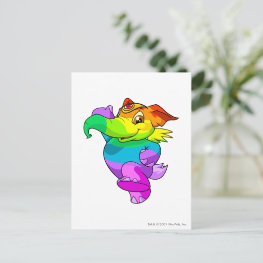 Elephante Rainbow Briefkaart (Staand voorkant)