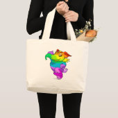 Elephante Rainbow Grote Tote Bag (Voorkant (product))