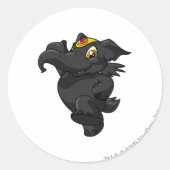 Elephante Shadow Ronde Sticker (Voorkant)