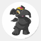 Elephante Shadow Ronde Sticker (Voorkant)