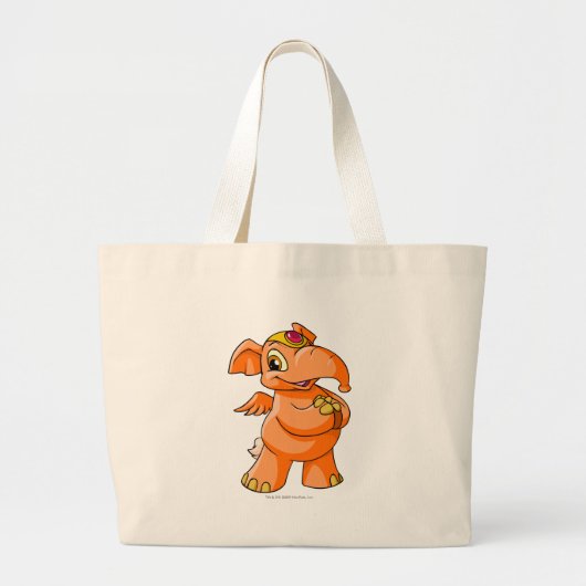 Elephante Sinaasappel Grote Tote Bag (Voorkant)