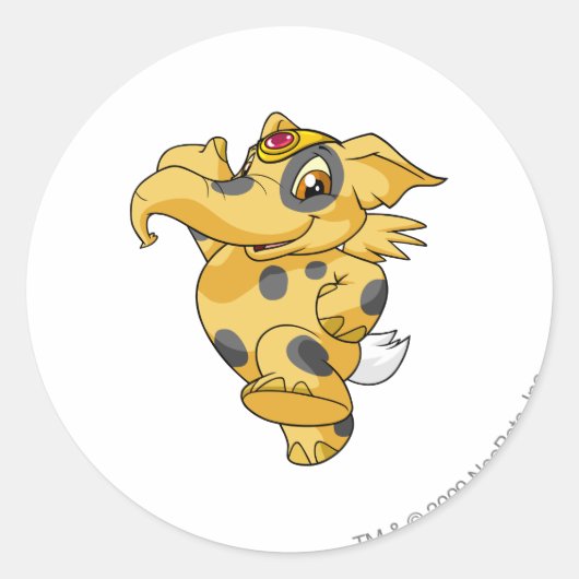 Elephante Spotted Ronde Sticker (Voorkant)