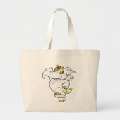 Elephante White Grote Tote Bag (Voorkant)