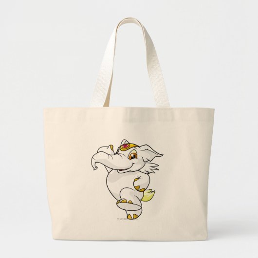 Elephante White Grote Tote Bag (Voorkant)