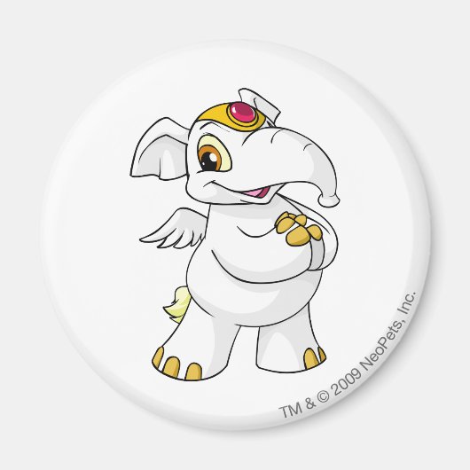 Elephante White Magneet (Voorkant)