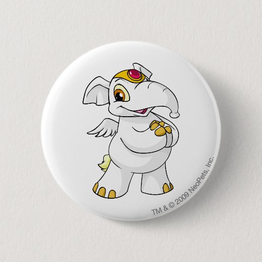 Elephante White Ronde Button 5,7 Cm (Voorkant)