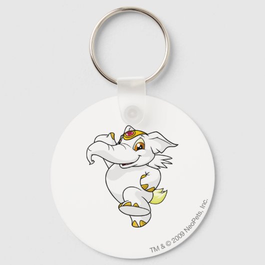 Elephante White Sleutelhanger (Voorkant)