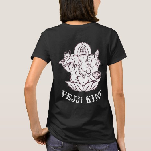 Elephanté Womans T-Shirt (zwart+multicolor) (Achterkant)