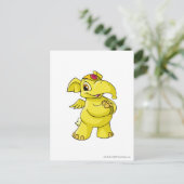 Elephante Yellow Briefkaart (Staand voorkant)