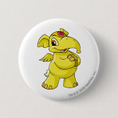 Elephante Yellow Ronde Button 5,7 Cm (Voorkant)