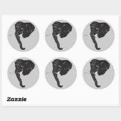 Elephantighest-Sticker Ronde Sticker (Vel)