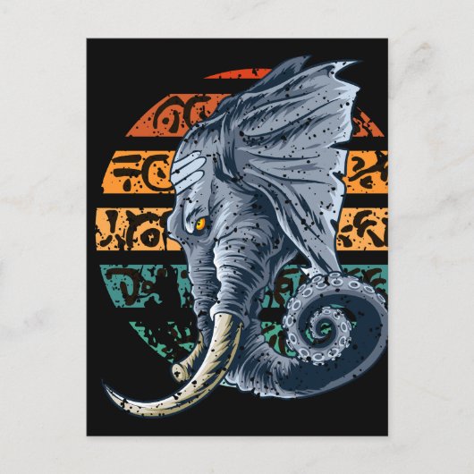 Elephantopus Elephant Tentacle Trunk Lovecraft Briefkaart (Voorkant)