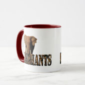 Elephants Afbeelding Logo gemaakt van olifanten, Mok (Voorkant links)