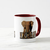 Elephants Afbeelding Logo gemaakt van olifanten, Mok (Voorkant rechts)
