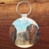 Elephants Animals Safari Destiny Peace Love Sleutelhanger (Voorkant)