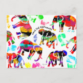 Elephants Art Briefkaart (Voorkant)