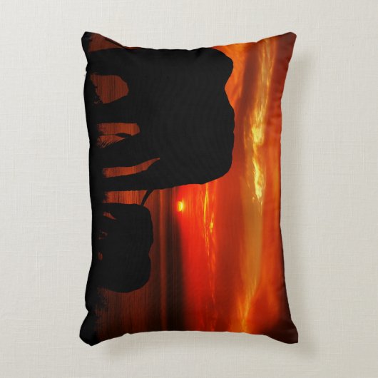 Elephants at Sunset Accent Kussen (Voorkant(Verticaal))