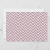 Elephants Baby shower in Chevron Pink Kaart (Achterkant)