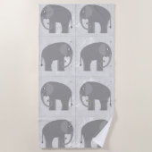 Elephants Beach Towel Strandlaken (Voorkant)