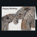 Elephants Birthday Card mum dad son dochter etc.<br><div class="desc">Ik heb een mooie Birthday-kaart gemaakt die kan worden gepersonaliseerd. Kijk alsjeblieft naar mijn andere objecten.</div>
