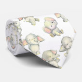 Elephants Black n White Stropdas (Opgerold)