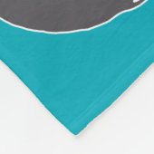 Elephants Blauwgroen Fleece Blanket (Hoek)