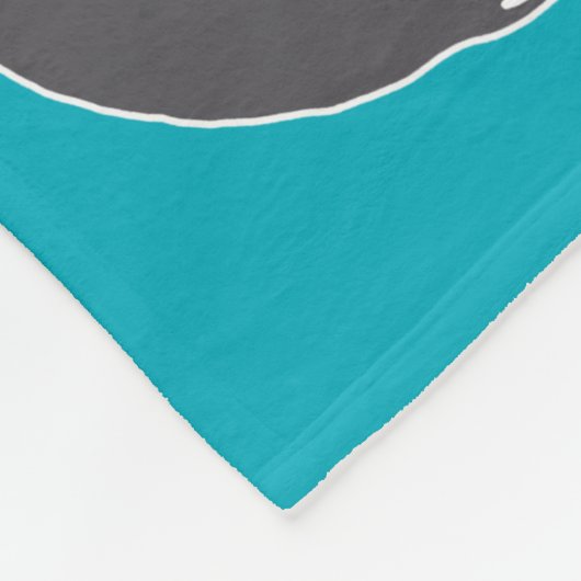 Elephants Blauwgroen Fleece Blanket (Hoek)