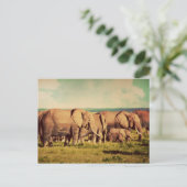 Elephants-briefkaart Briefkaart (Staand voorkant)