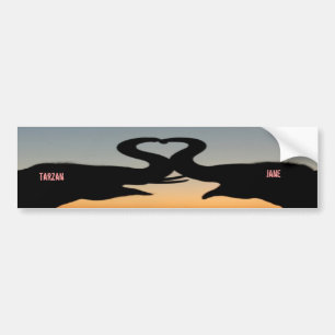 Elephants Bumperstickers - Olifanten in de liefde