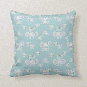 Elephants & Butterflies Pillow Kussen