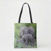 Elephants Canvas tas (Voorkant)