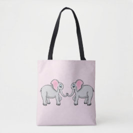 Elephants Canvas tas