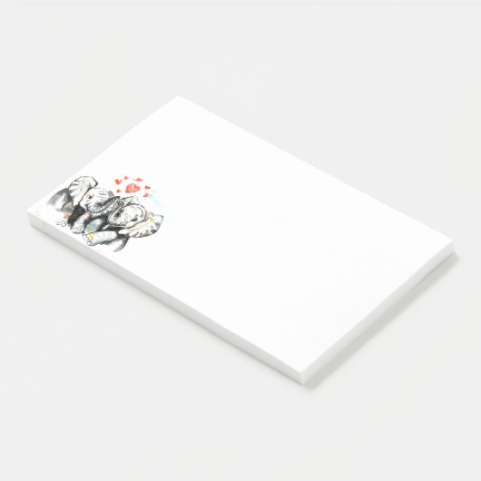 Elephants Couple Love Post-it® Notes (Schuin)