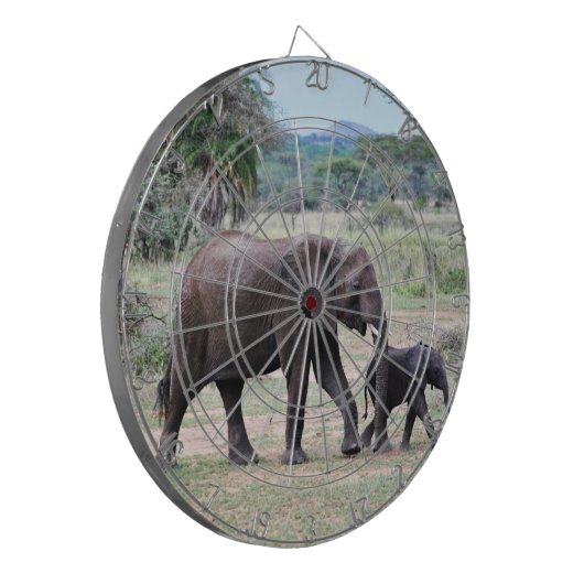 Elephants Dartboard Dartbord (Voorkant Links)