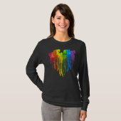 Elephants Dripping Heart Lgbt T-shirt (Voorkant volledig)